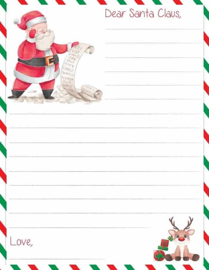 Printable Santa Letter Template PrintableLib