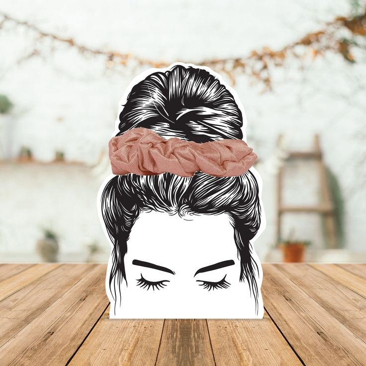 PRINTABLE Scrunchie Display Template Messy Bun Display Card DIY Display