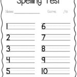 Printable Spelling Test Template Fillable Form 2023