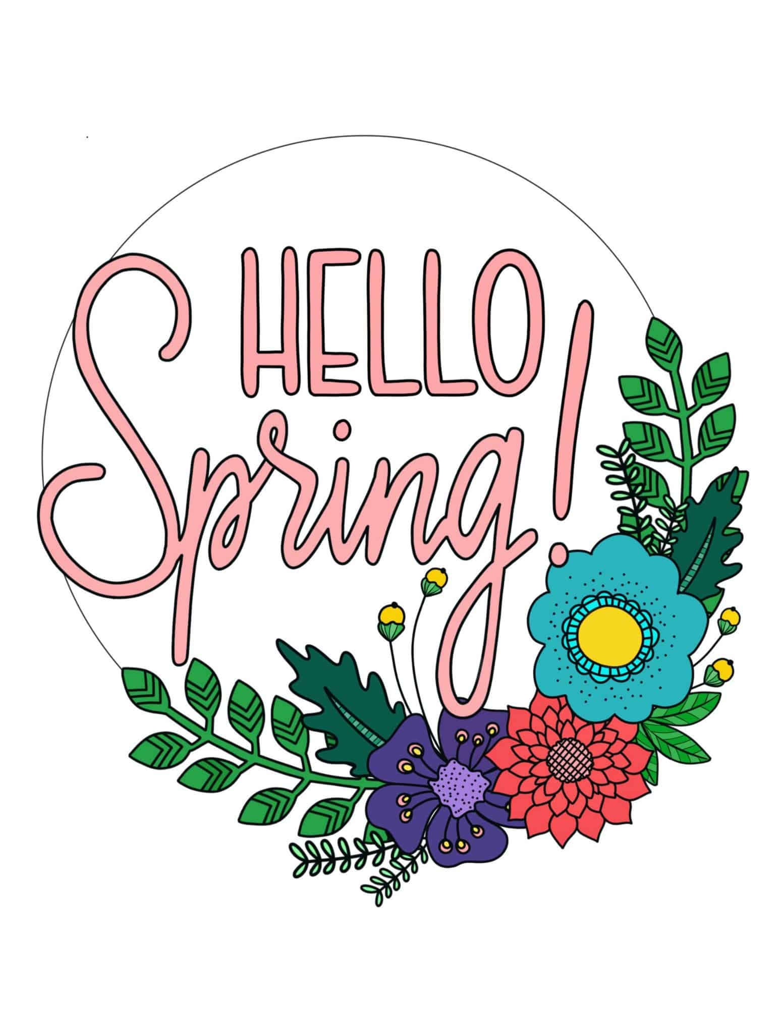 free printable spring coloring page