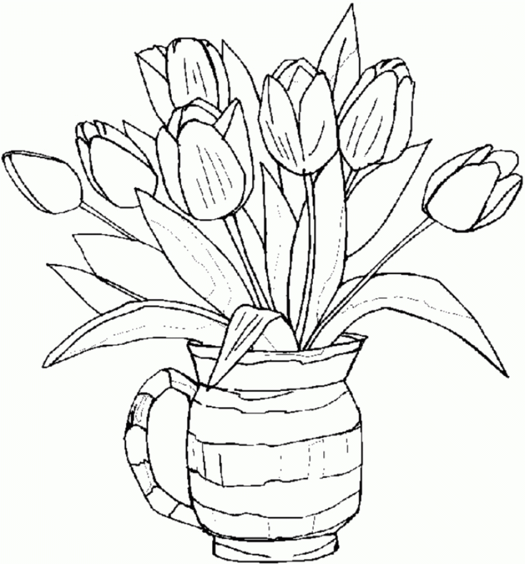 Flower Coloring Page Printable