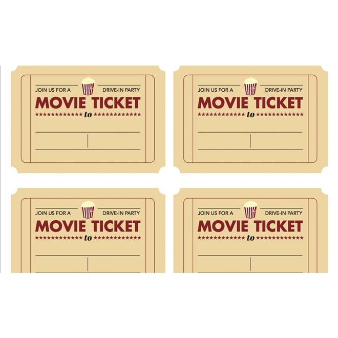 Printable Ticket Template Free Invitation