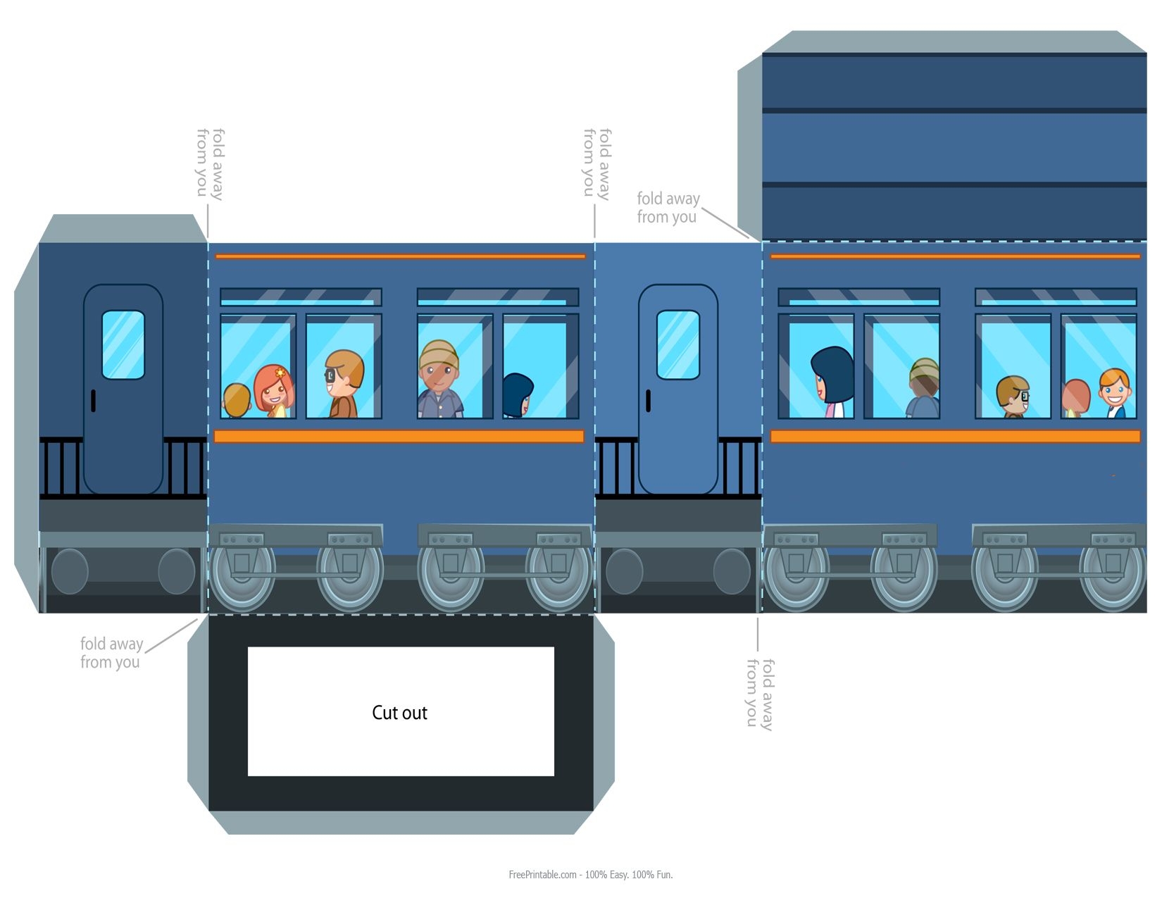 free printable train template