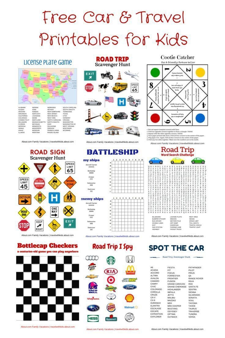 free printable travel activities for kids