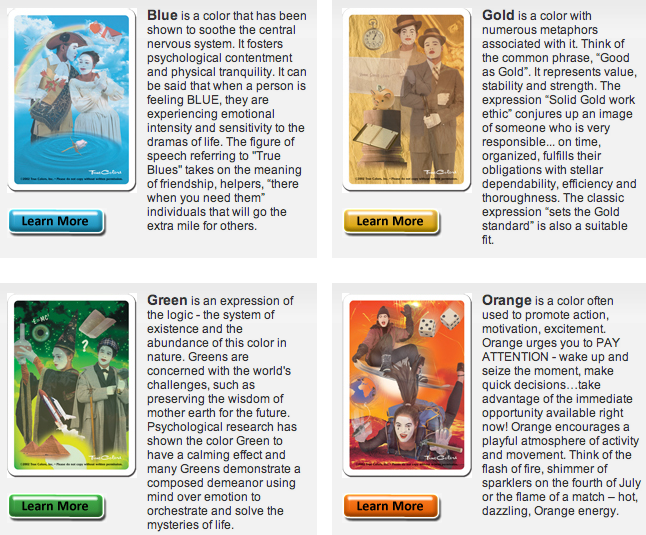 Printable True Colors Test