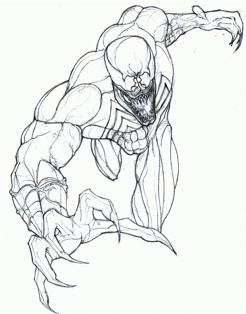 printable coloring pages venom