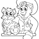 Printable Veterinarian Coloring Page Free Printable Coloring Pages