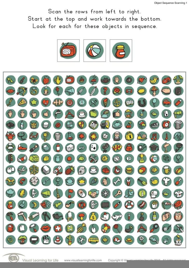 Printable Visual Scanning Worksheets For Adults Peggy Worksheets