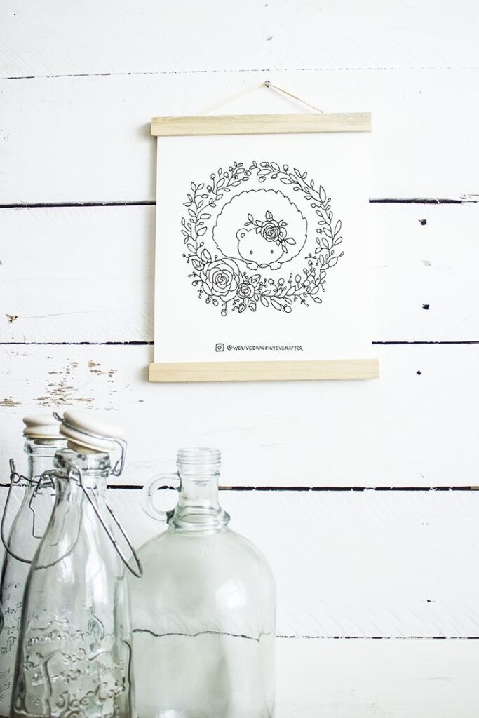 Printable Watercolor Coloring Pages