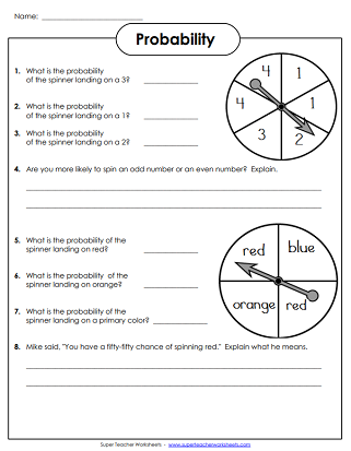 Probability Worksheets Worksheets Library
