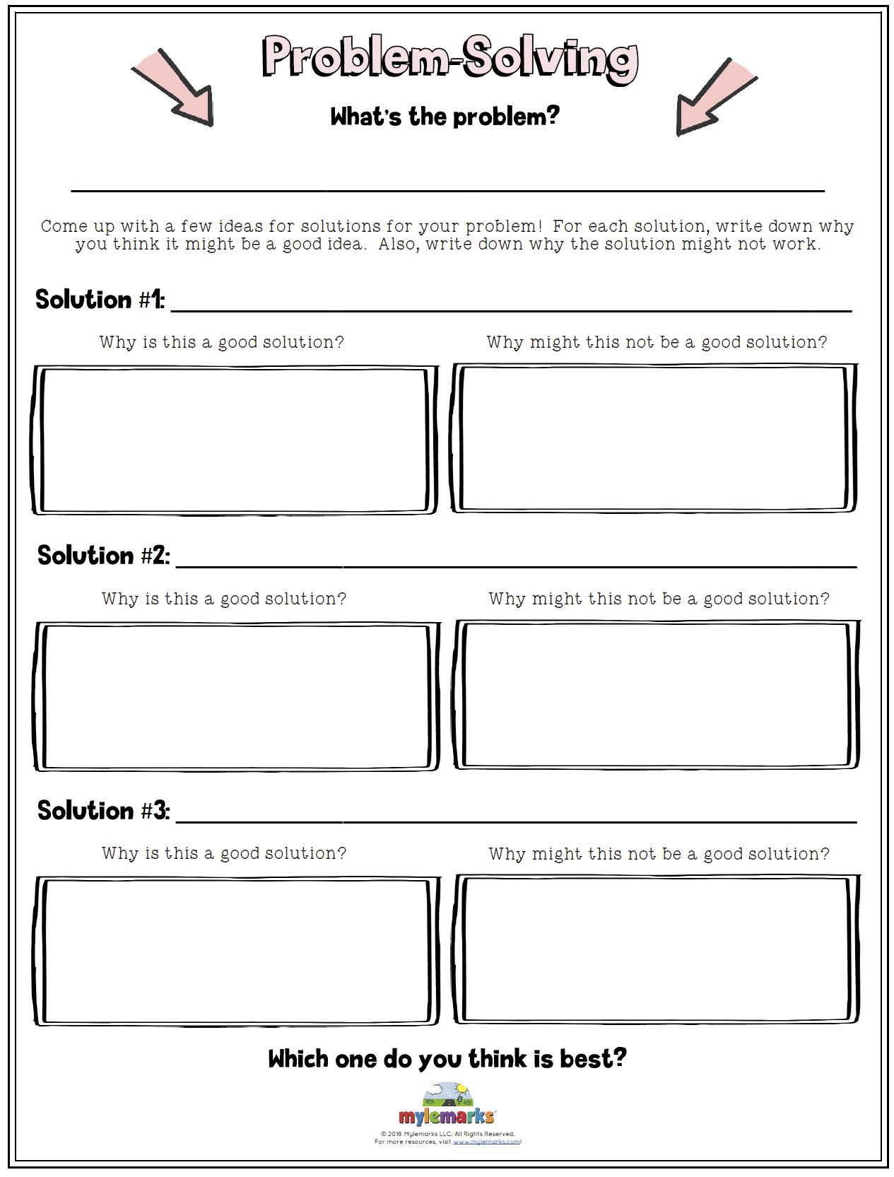 Problem Solution 3rd Grade ELA Worksheets And Study Guides 
