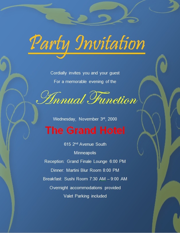 drinks party invitation templates free