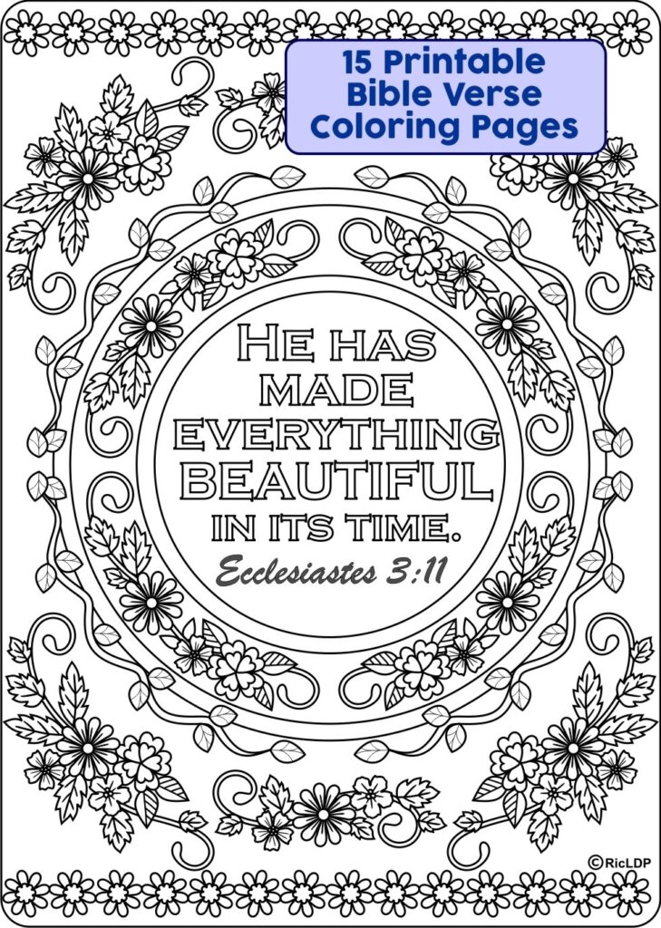 Psalm Bible Verse Bible Coloring Pages For Adults Free Printable Bible
