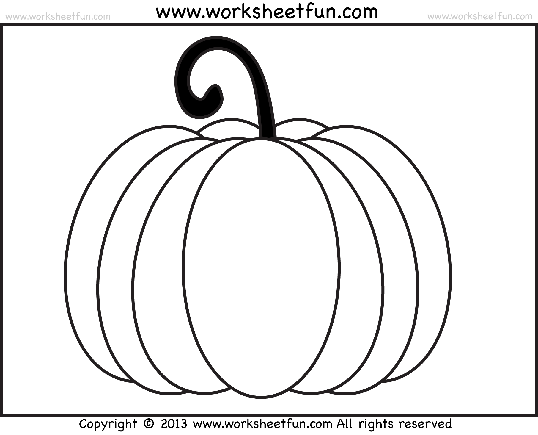 Pumpkin Coloring 3 Worksheets FREE Printable Worksheets