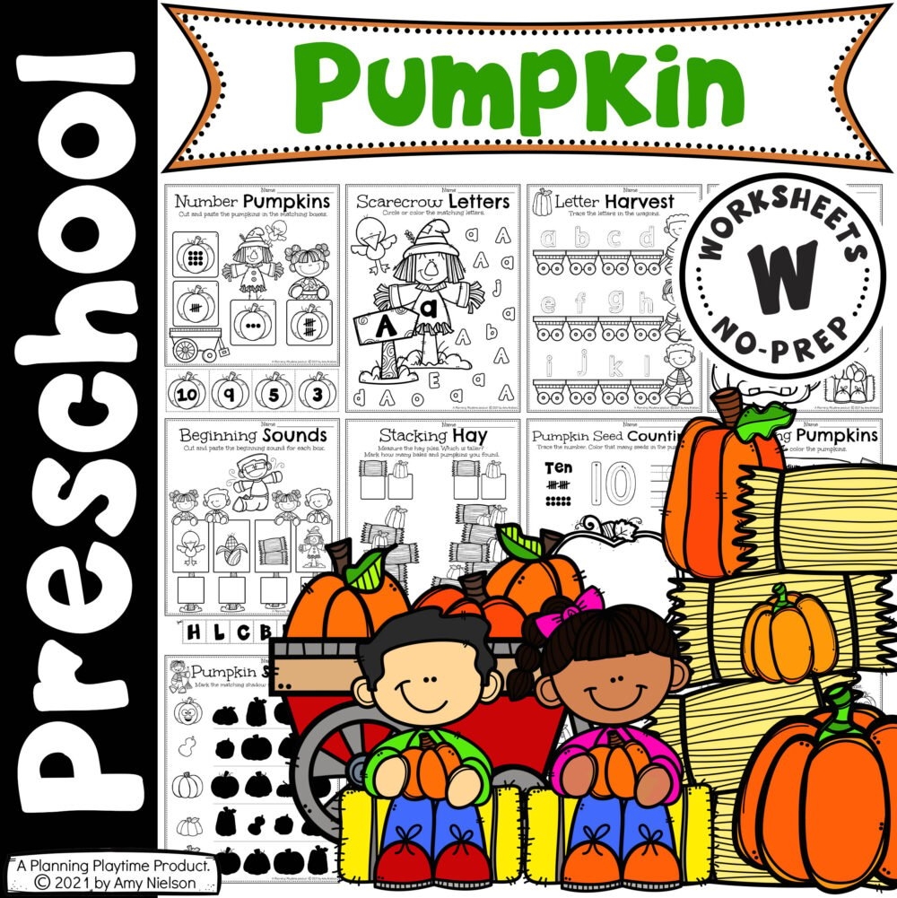 pumpkin worksheets for preschool