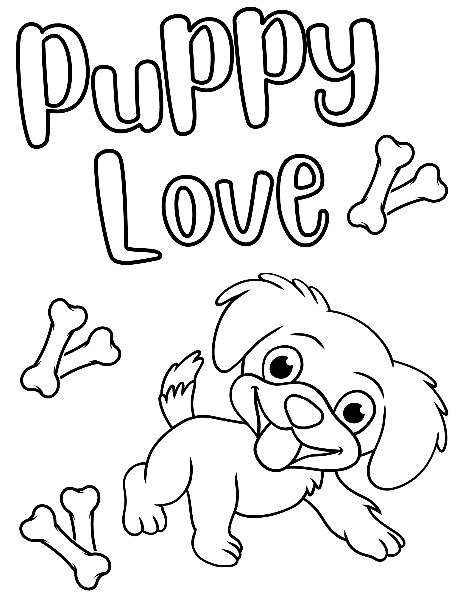 Cute Puppy Color Pages