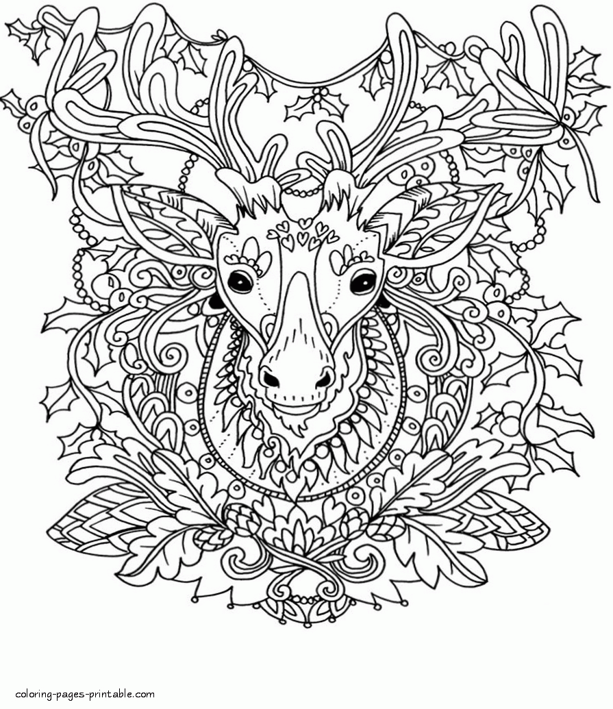 Christmas Adult Coloring Pages