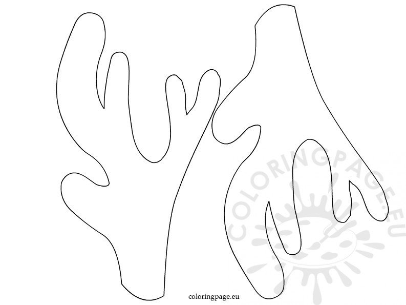 free printable reindeer antler template