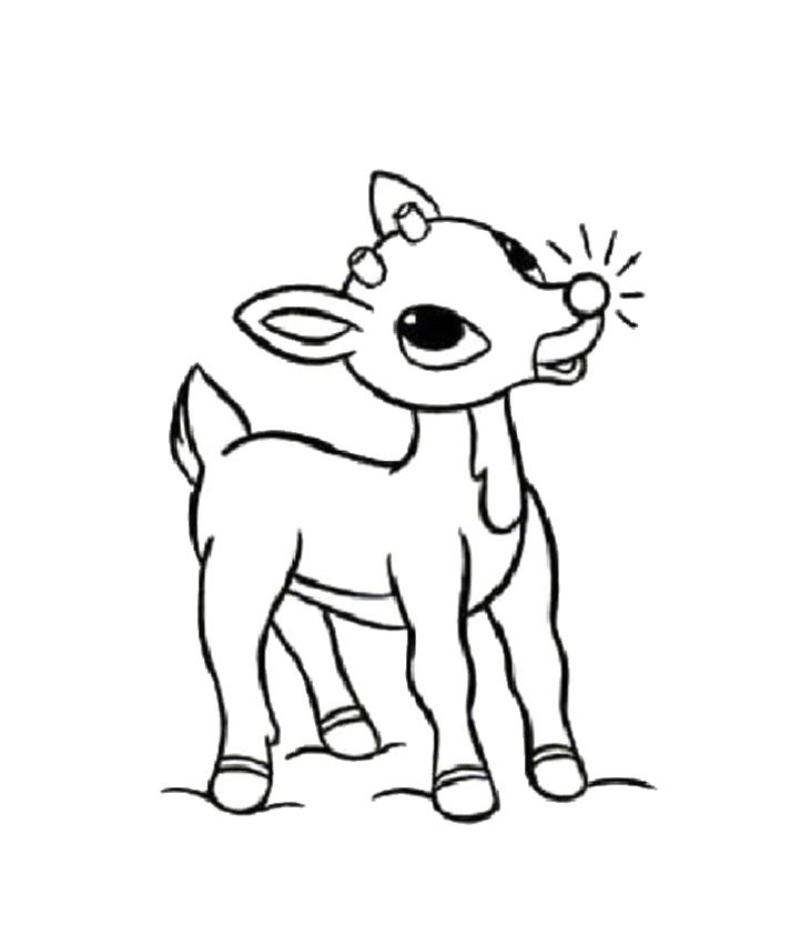 Christmas Reindeer Coloring Pages