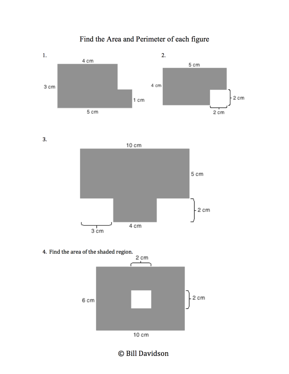 Remedial Area Perimeter Of Composite Figures Worksheet The 