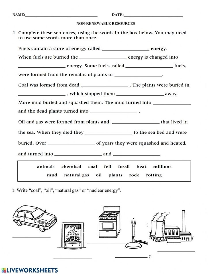 Renewable Vs Nonrenewable Resources Worksheet