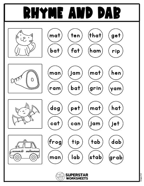 Rhyming Words Worksheets Pdf For Kindergarten Worksheets Library
