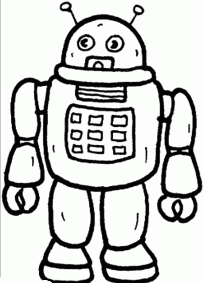 free robot coloring pages
