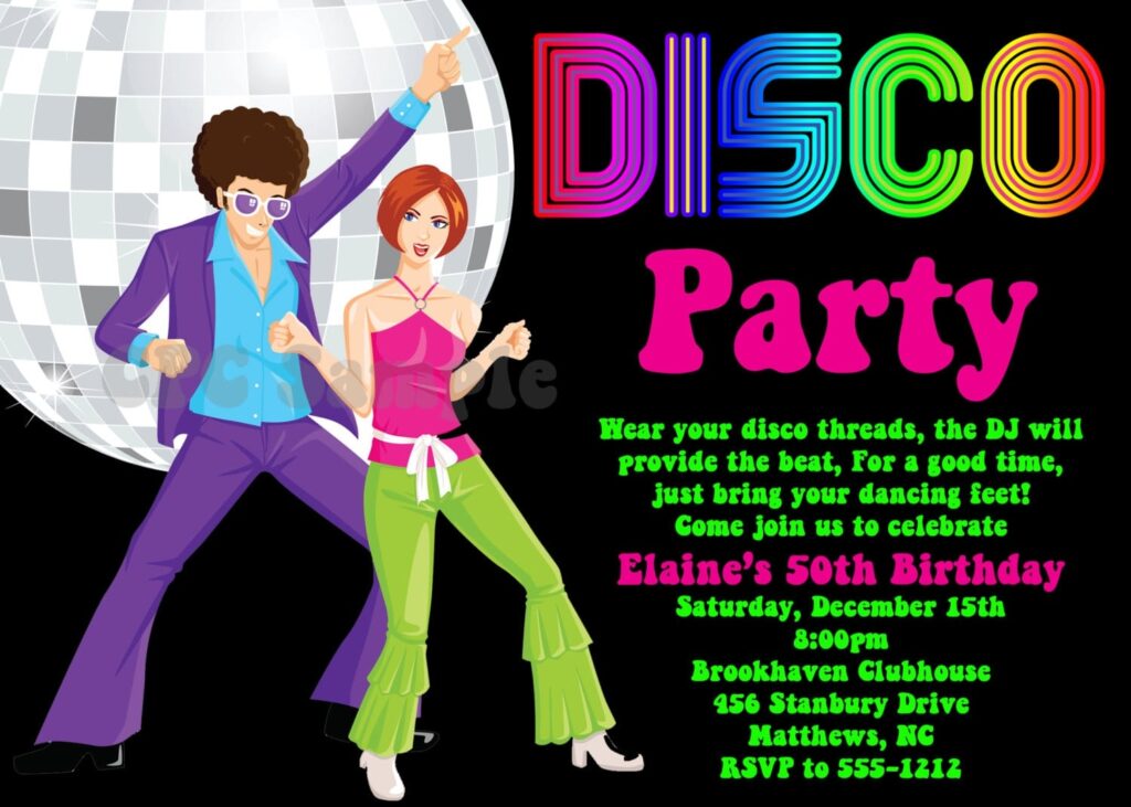 Roller Disco Party Invitation Template