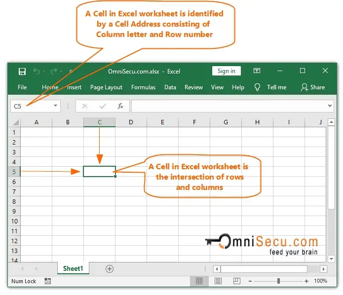 worksheet in excel