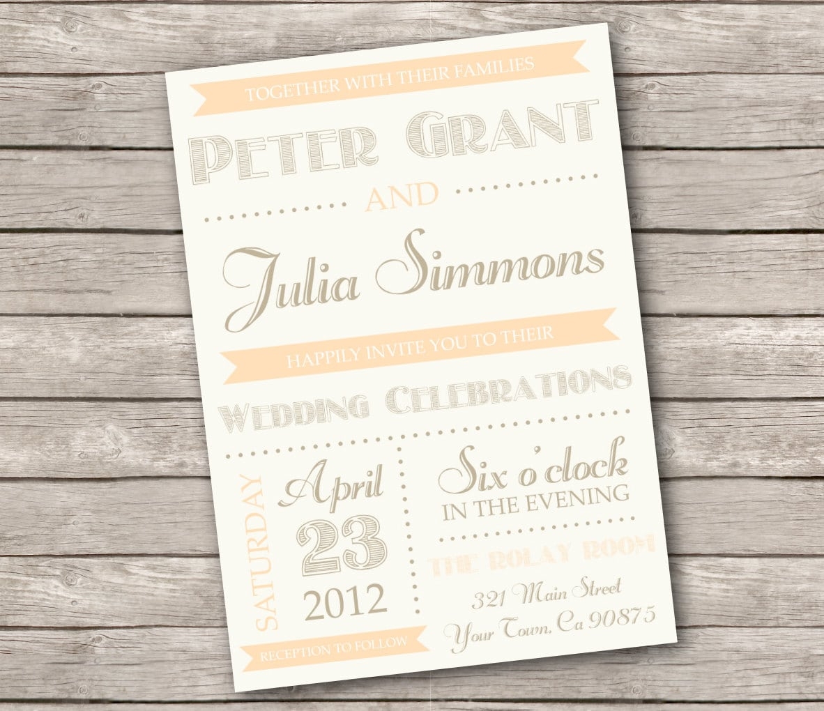 Rustic Wedding Invitations Templates