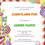 Sample Candyland Birthday Invitation Template In Publisher Word