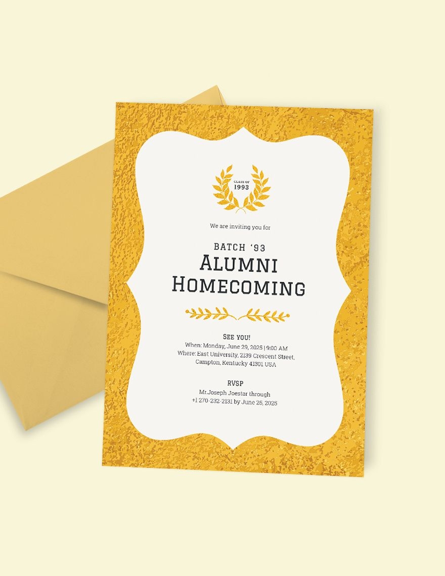 Sample Class Reunion Invitation Template In Illustrator Word PSD