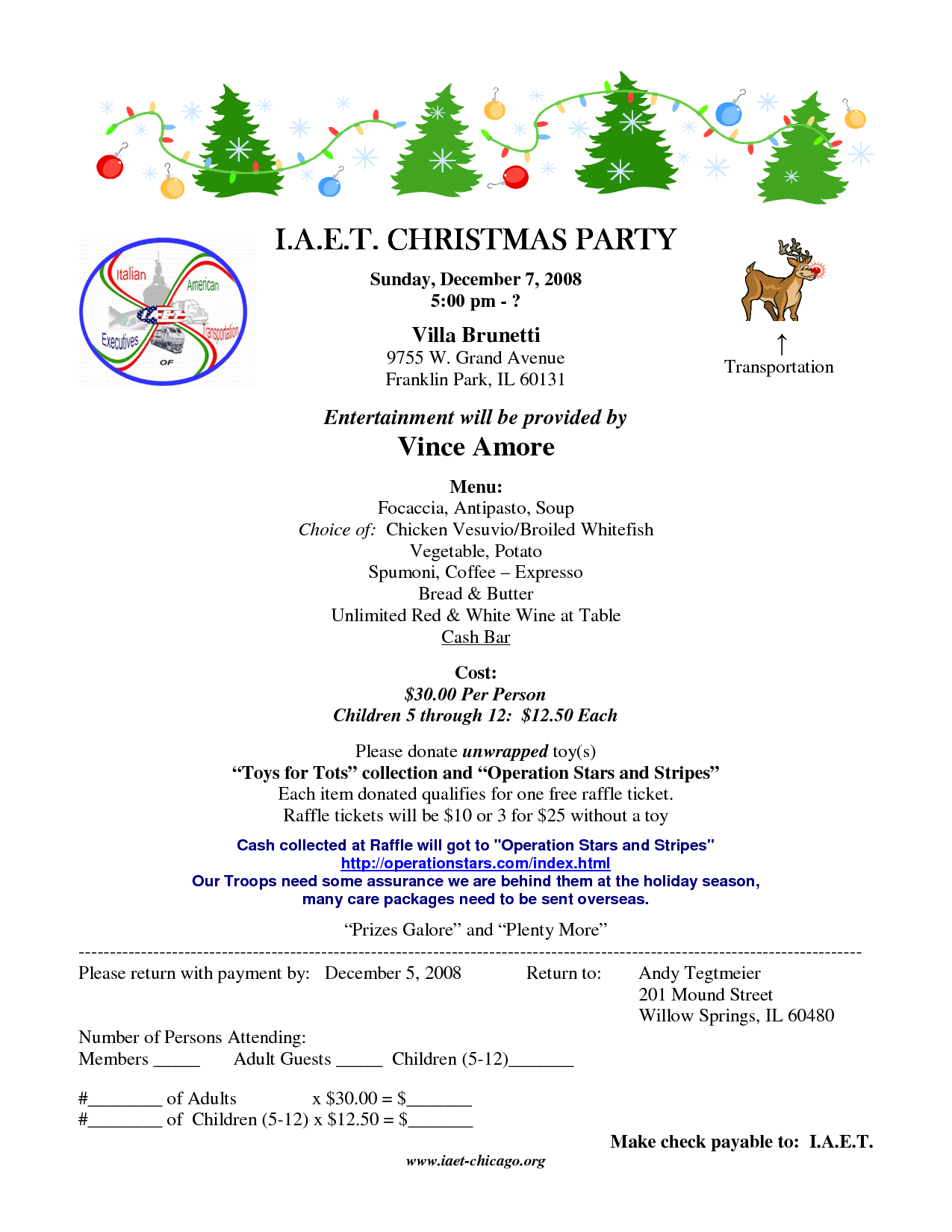 christmas party invitation office template