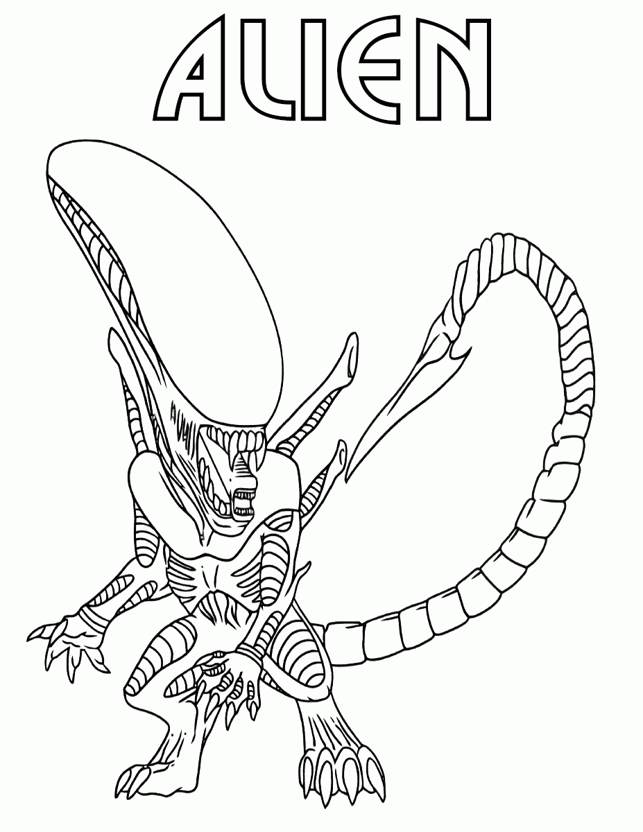 Scary Alien Coloring Page Free Printable Coloring Pages For Kids