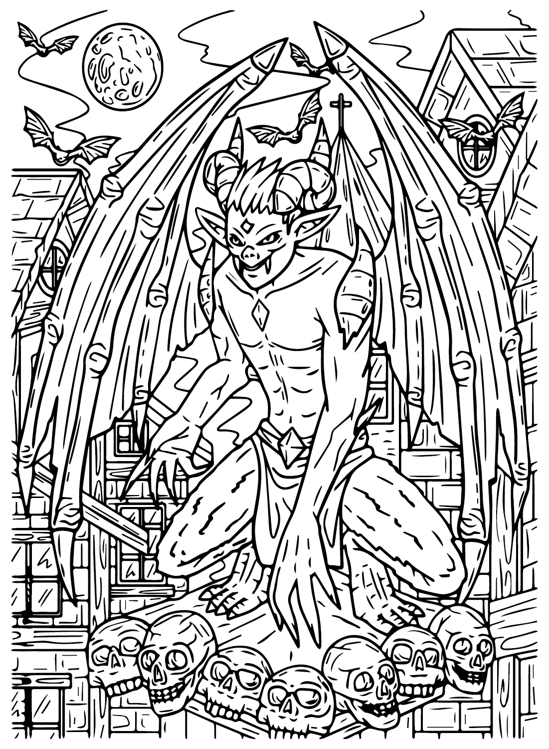 Scary Halloween Coloring Pages For Adults Free Printable Coloring Pages