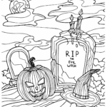Scary Halloween Coloring Sheet Free Printable Coloring Pages