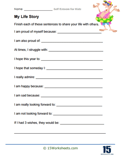 Self Esteem Worksheets 15 Worksheets Worksheets Library