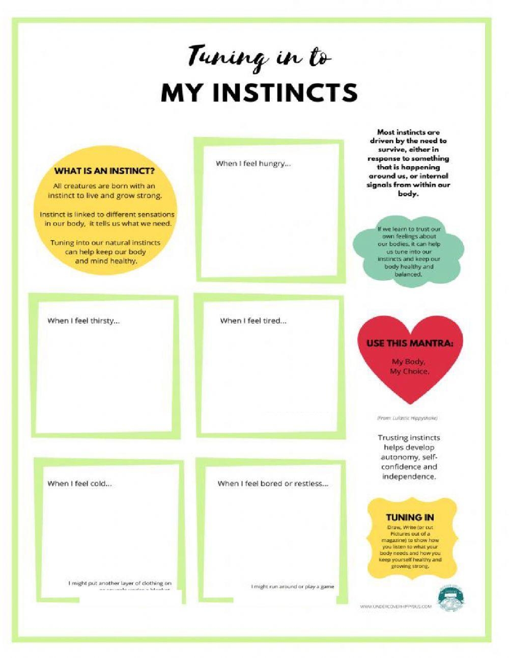 worksheets on mental health