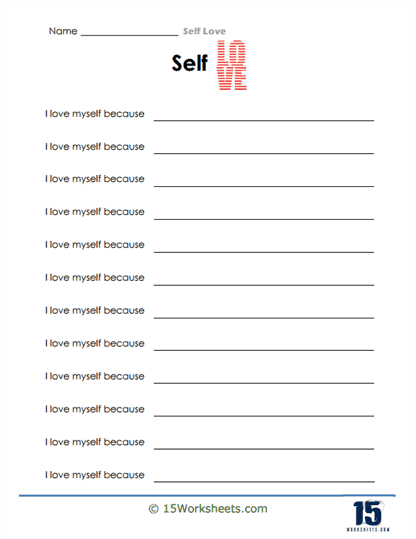 self love worksheets