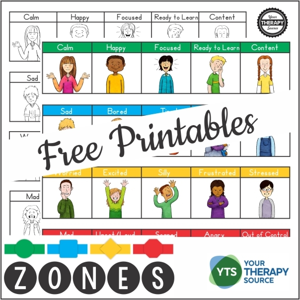 zones of regulation worksheets