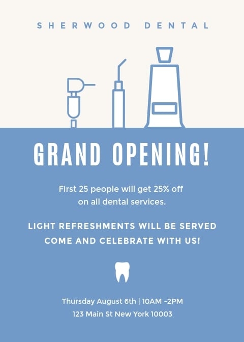 Sherwood Dental Invitation Template Visme