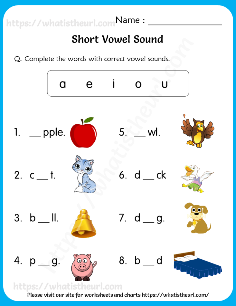 Short Vowel Sounds Worksheets For Grade 1 Your Home Teacher
