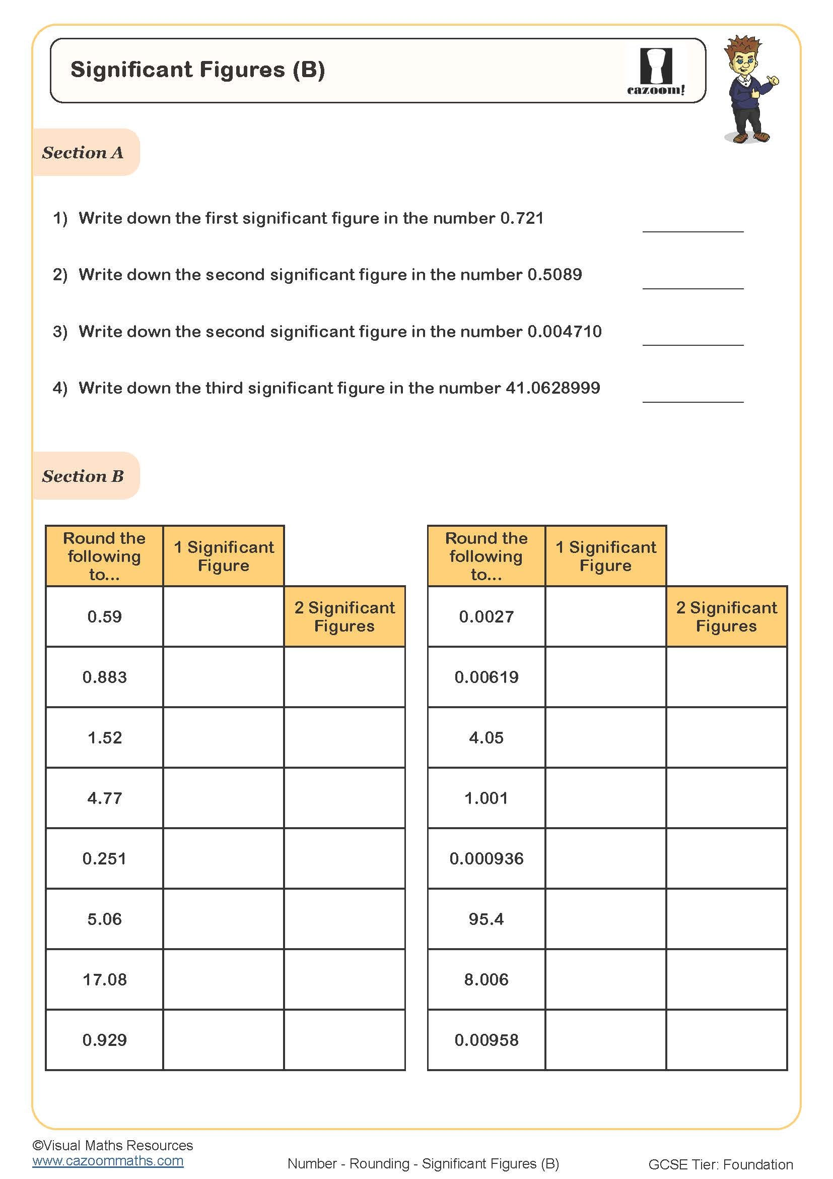 Significant Figures B Worksheet Fun And Engaging PDF Worksheets 