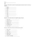 Significant Figures Practice Worksheet Worksheets Library