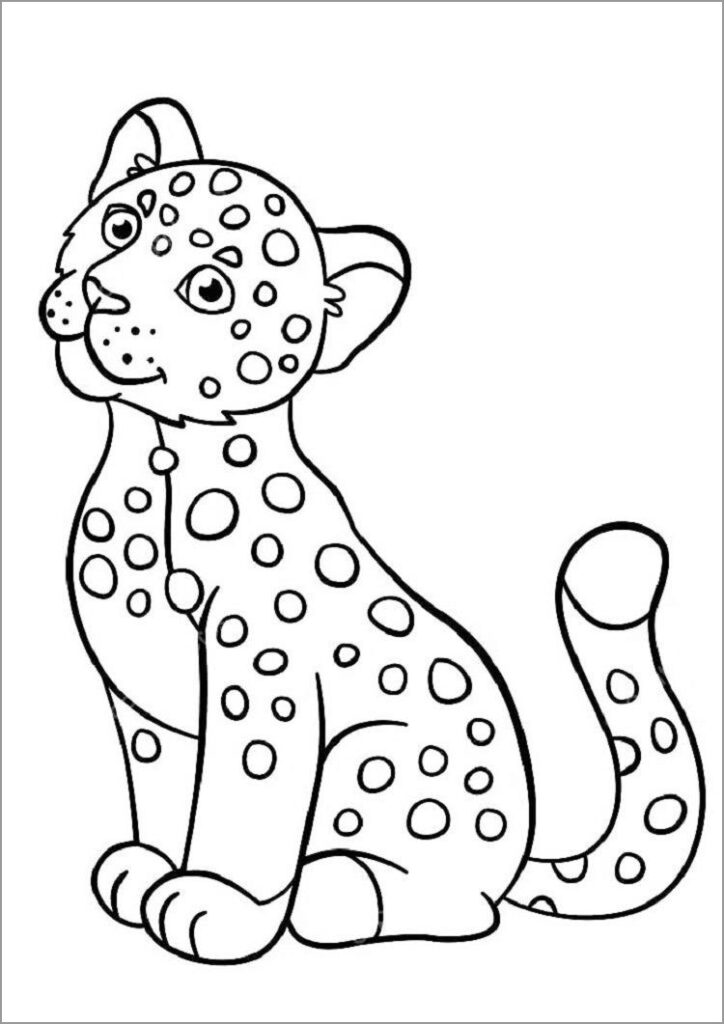 Simple Jaguar Coloring Pages ColoringBay