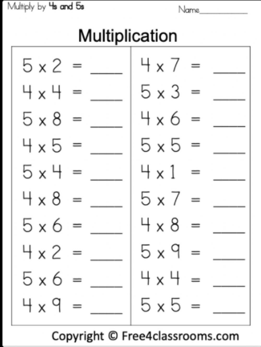 Simple Multiplication Worksheet Live Worksheets Worksheets Library