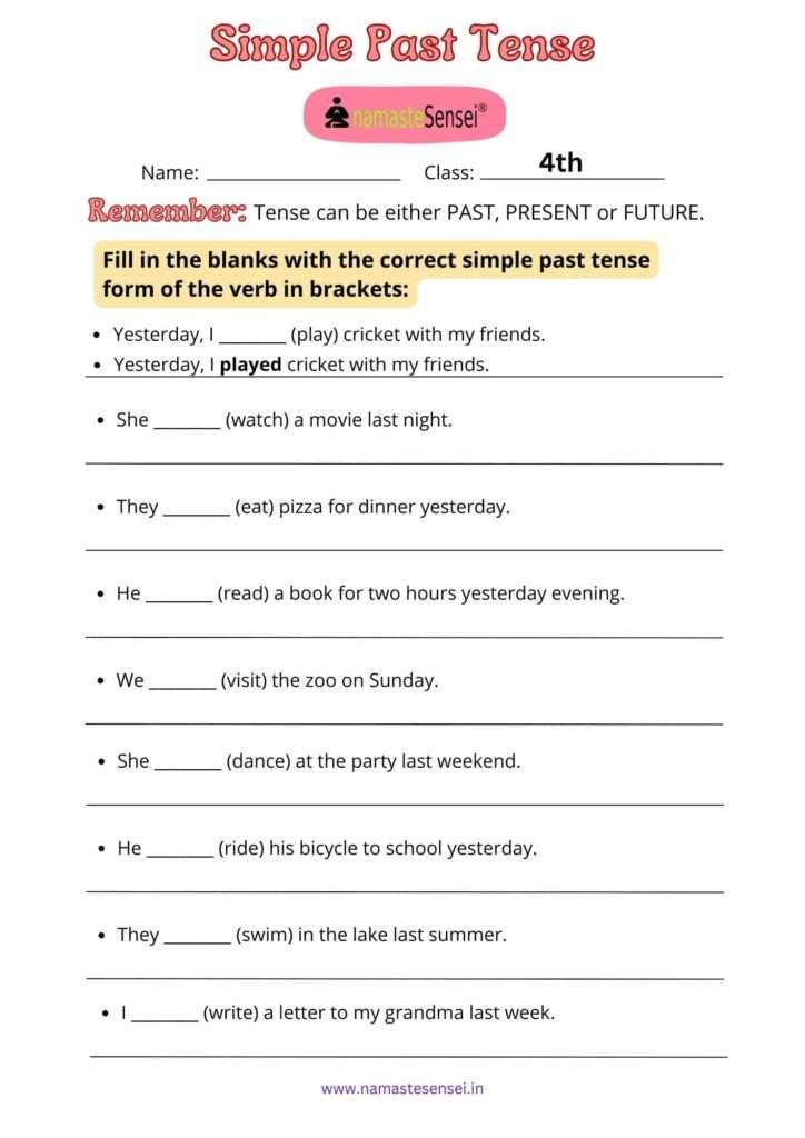 Simple Past Tense Worksheet For Grade 3 Year 3 Live Worksheets 