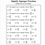 Simplifying Improper Fractions Worksheets 15 Worksheets