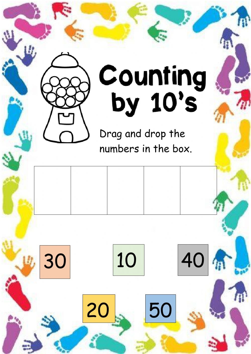 skip counting by 10s worksheet