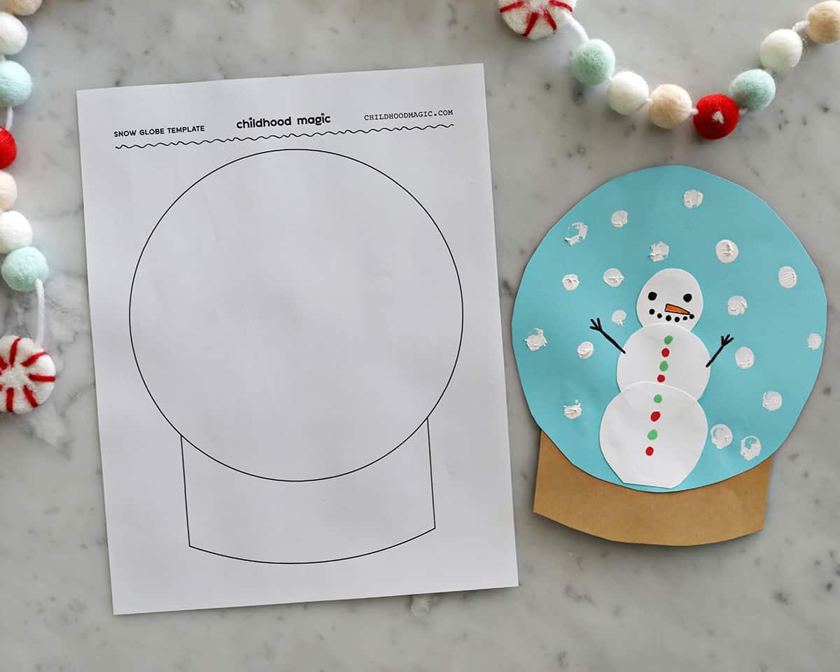 Snow Globe Template Free Printable Childhood Magic